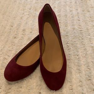 J Crew size 7 suede shoes